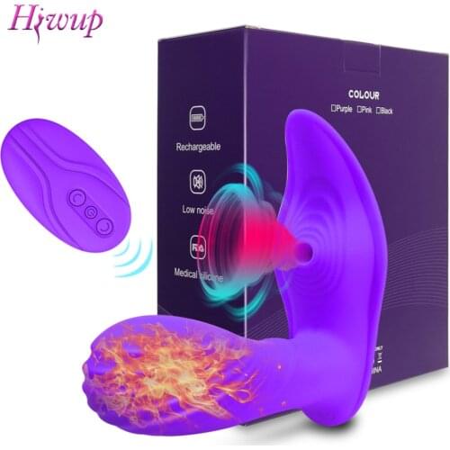 Hot Heating Sucking Dildo Vibrator Female G Spot Clitoris Stimulator Wireless Remote Control Sex Toys for Women Couples Adult 18