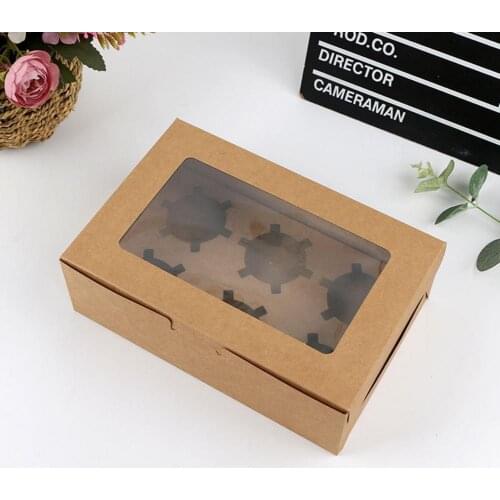 40%HOT 10Pcs Bakery Box with Window Perfect Size Photograph Tool Bakery Box with Window for Gift