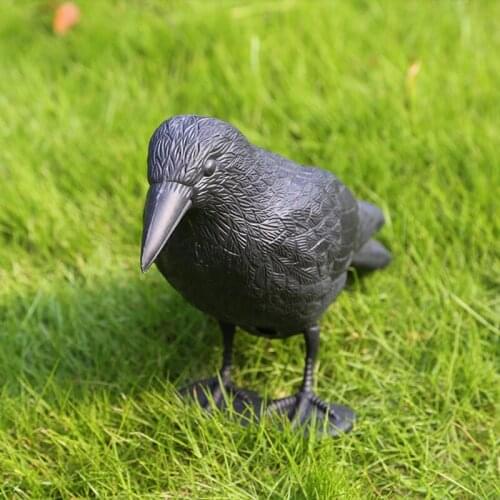 Simulation Black Crow Raven Bird Repellent Pest Control Pigeonrepellent Garden Decoration Outdoor Decoracion Jardin Exterior