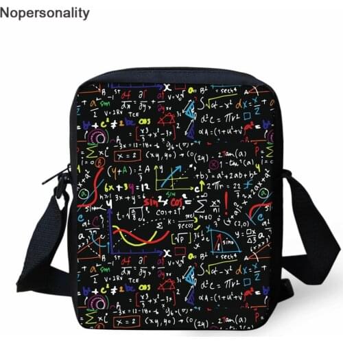 Nopersonality Mathematical Formula Designer Student Book Bags for Girls Mini School Bags Children Fashion Small Messenger Bags