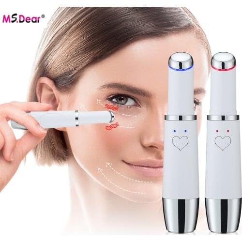 Eye Massager Heating Therapy Ions Electric Eye Lips Care Massager Vibration Wrinkle Dark Circle Wrinkle Removal Beauty Lift Eye