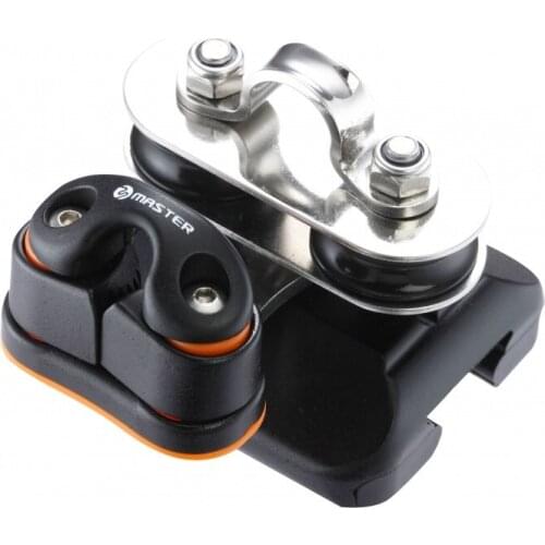 Marine Boat Sailboat Dinghy 22mm Eyestrap Single Control Sheave Fairlead Cleat Car(HL) Travelers&Genoa Systems Master TC-2208HL