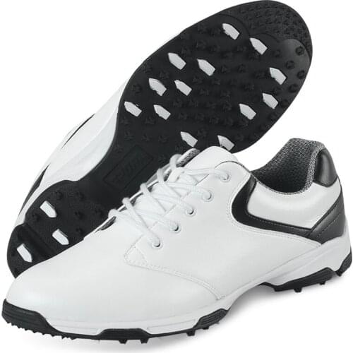 2017 Mens Golf Shoe Sport Shoes Men Ultra Light Elastic EVA Breathable Waterproof (Black)