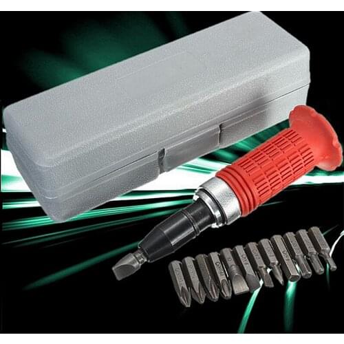 Impact Screwdriver Set Driver Carbon Steel Multi Bits Hammer Socket Repair Kit Storage Box Screwdriver Head Set Multi-purpose