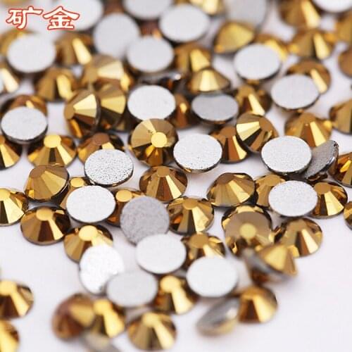 Nail Sticker rhinestone SS3-SS34 Super Flash Flat Bottom Rhinestone Gold Gold Jewelry Accessories Rhinestone Flat