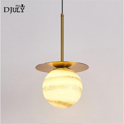Nordic Jupiter glass ball led pendant lights for living room hotel clothing store hanging lamp modern home deco design luminaire