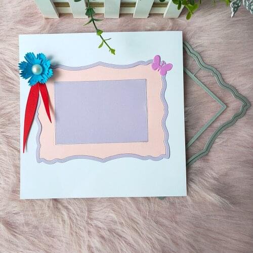 New Lacy Photo background frame Metal Cutting Dies Decorative Scrapbooking Steel Craft Die Cut Embossing Paper Cards Stencils