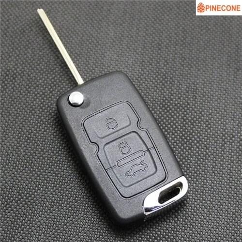PINECONE for GEELY EMGRAND EC715 EC718 GLEAGLE GX7 ENGLON SC7 SX7 Car Key Case 3 Buttons Uncut Blade Remote Key ABS Shell 1PC