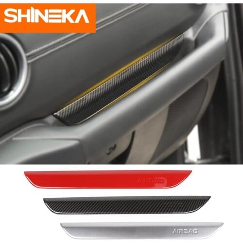SHINEKA Interior Mouldings ABS Car Interior Co-pilot Armrest Decoration Trim Stickers For Jeep Wrangler JL 2018 Up Accessories