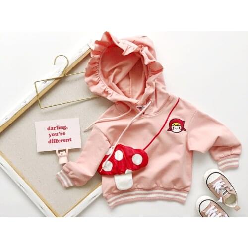 Tonytaobaby Fashion Cotton Cartoon Girls Kids Hoodies Autumn Dress New Style Baby Girl Hoodie