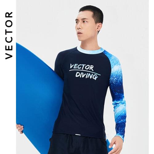 XXL Men Rash Guard Shirts Unique Printing Surfing Diving UPF50+ UV Protection Beach Long Sleeve Swimwear Suit Prevent Jellyfish