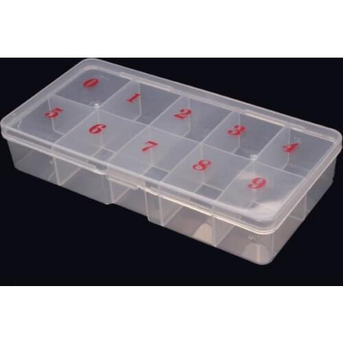 1pc Nail Art French False Nail Tips box Rhinestone Jewelry bead display storage case organizer container manicure tools