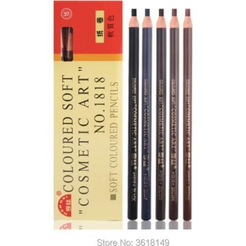 10pcs 5 colors Eyebrow Pencil Shadows Cosmetics for Makeup Tint Waterproof Microblading Pen Eye Brow Natural Beauty Brown Black