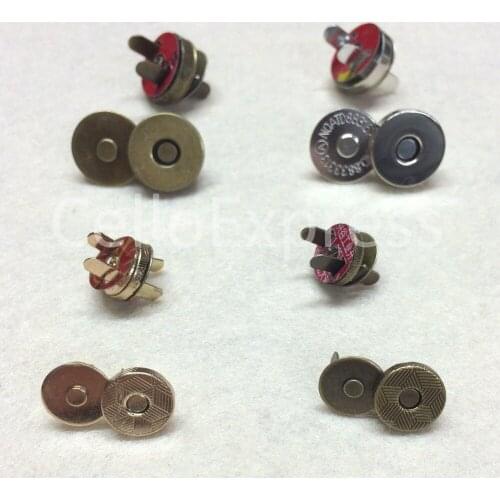 100 set Free shipping 18mm Magnetic Snap Fasteners Closures silver gold gun metal & Buttons,Purse & Bag, Sewing Leathercraft