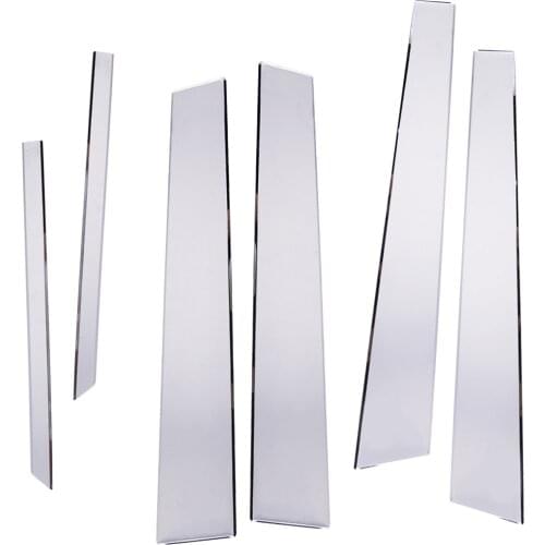 6PCS/SET Chrome Stainless Pillar Post Trim Door Strip fit for Honda Accord 2003 2004 2005 2006 2007