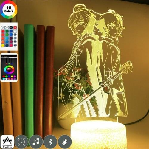 Anime LampCODE GEASS Lelouch of the Rebellion Led Night Light for Room Home Decor Cool Manga Lelouch Gifts Table 3d Lamp Light