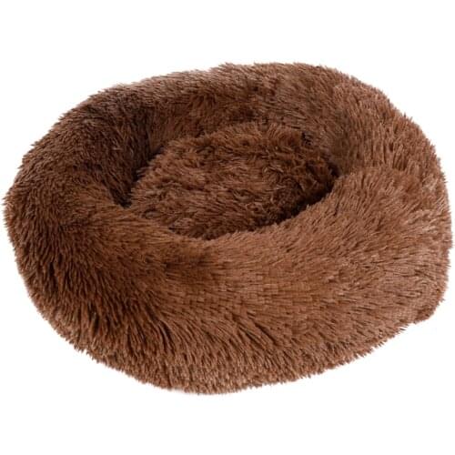 Dog Long Plush Dounts Beds Calming Bed Hondenmand Pet Kennel Super Soft Fluffy Comfortable for Large Dog / Cat House