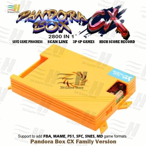 2021 Pandora Box CX 2800 in 1 Family version board can save game For console arcade machines have 3P 4P game scan line 3D tekken