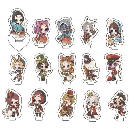 HOT Game Anime Identity V Cartoon Small Charm Display Stand Model Plate Jack Michiko Fiona Gilman Naib Subedar Desktop Decor Toy