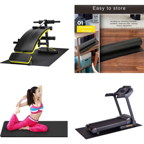 Exercise Equipment Mat Durable Treadmill Mat for Protect Floor Bike Protect Floor Mat Running Machine Pad
