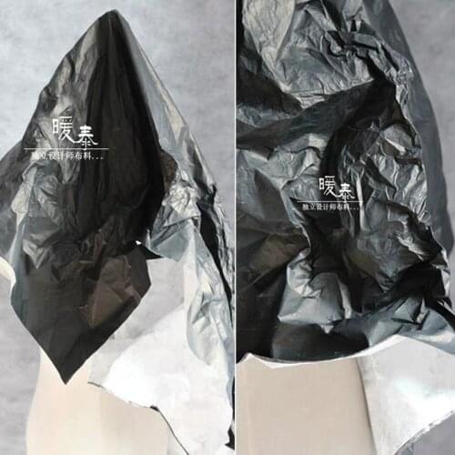 Matte Black Soft Tyvek Washing Breathe Paper Tearing Resistant Waterproof DIY Bags Coat Garment Craft Paper Designer Fabric