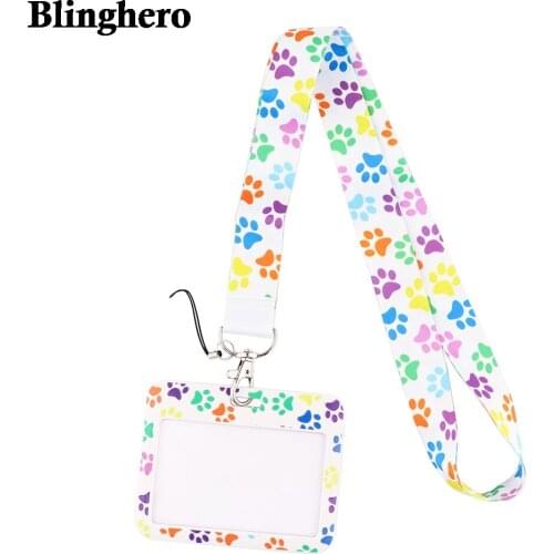 CB826 Dog Paw Cute Lanyard Neck Strap for Key ID Card Cellphone Straps Badge Holder DIY Hanging Rope Neckband Accessories