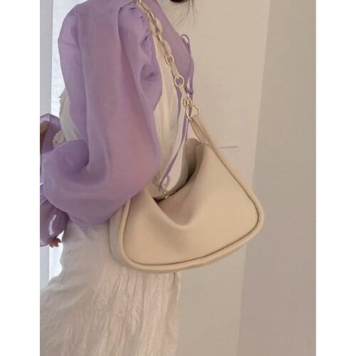 Fashion Exquisite Shoppings Bags Retro Casual Womens Totes Shoulder Bag Female Wallet Solid Color Chain Handbag for Female 2021