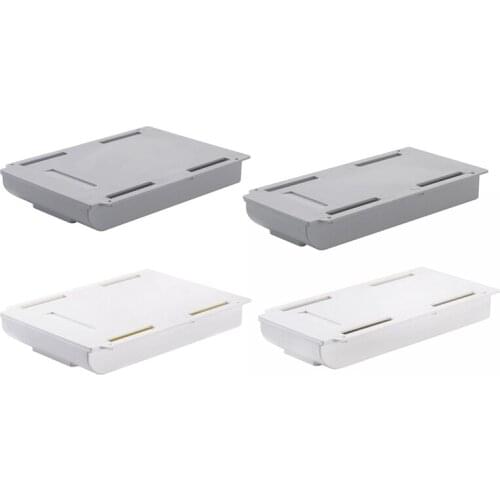 2021 Newest Pencil Tray Self-Adhesive Under Desk Drawer Hidden Organizer Storage Holder Case Pen Stationery Storage Box Case