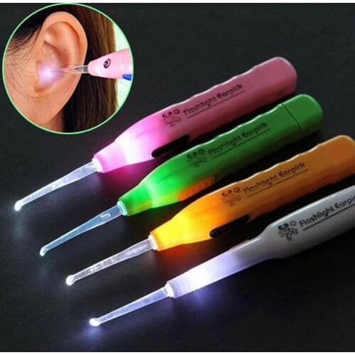Newly Flashing Light LED Ear Wax Remover Curette Cleaner Earpick Tool