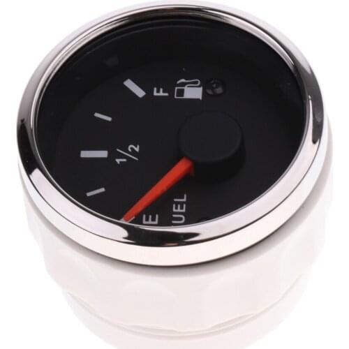 Easy Install Safety Car 2" 52mm Fuel Level Gauge Meter E-1/2-F Pointer
