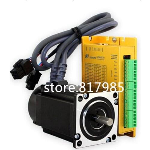 NEW 2 Phase 8.5Nm Nema34 Servo Motor and Driver Sets Motor Length 120mm DSP Vector Closed-Loop Controller with cables