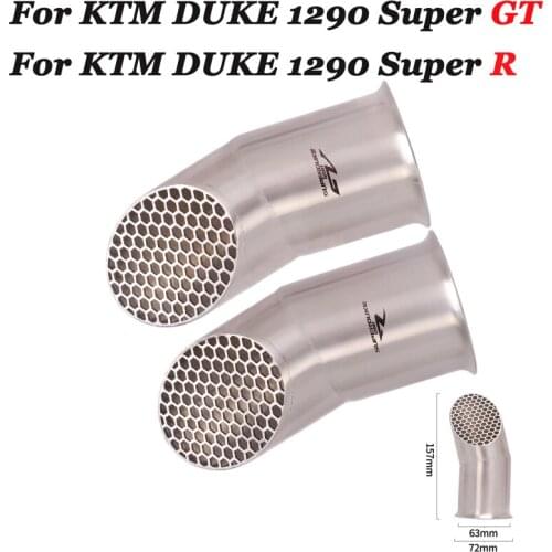 Slip On For KTM 1290 Super DUKE 1290 GT R Motorcycle Exhaust Pipe Escape Stainless Steel Modified Moto Middle Link Pipe Muffler
