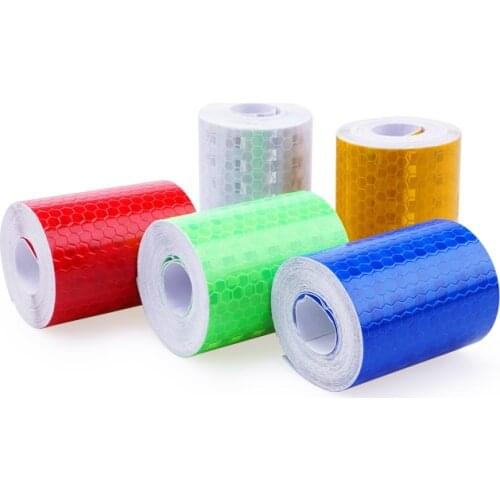 5cmx3m Cinta Reflectante Reflective fabric Reflector Tape Reflex tape Adhesiva Auto Car Film Crystal Honeycomb Reflective Strip