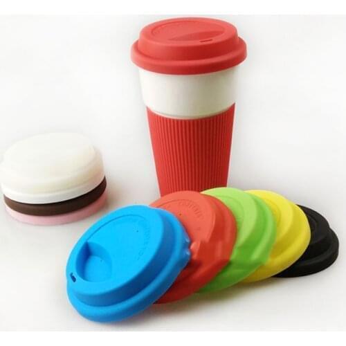 Thick Silicone Cup Lid Reusable Anti-dust Leakproof Insulation Cup Cover Coffee Tea Cup Heat-resistant Safe Healthy Silicone Lid