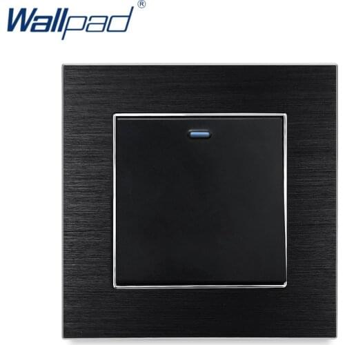 1 Gang Momentary Contact Switch Reset Switches Wallpad Luxury Wall Light Switch Satin Metal Panel