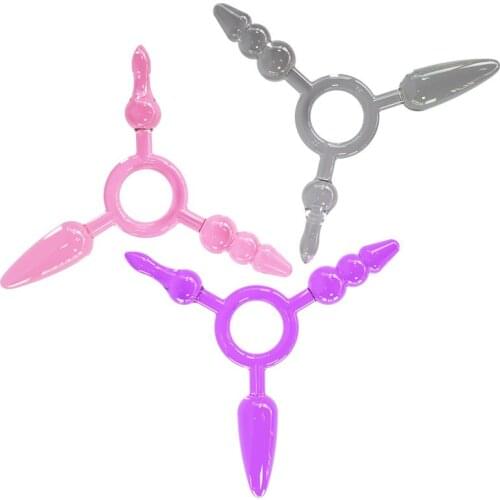 1PCS 3 Head Jewelry Insert Anal All Day Suitable for Women and Men Soft Anal Plug Outdoor Wear Butt Plug Sex Toys