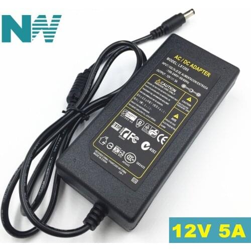 12V5A New Ac 100V-240V 60W Converter Power Adapter Dc12V 5A 2.1Mm-2.5Mm*5.0Mm Dc Plug Power Supply Adapter