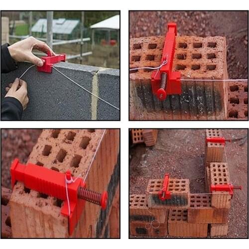 2PCS Brick Liner Runner Wire Drawer Bricklaying Tool Fixer Bricky Wall Building Tool Engineering Accessories TXTB1