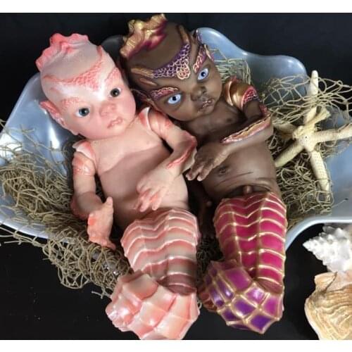 20 Inch Princess Atlantyss Reborn Baby Accessories DIY Blank Hippocampus Kit Fresh Color Soft Unpainted Unfinished Doll Part