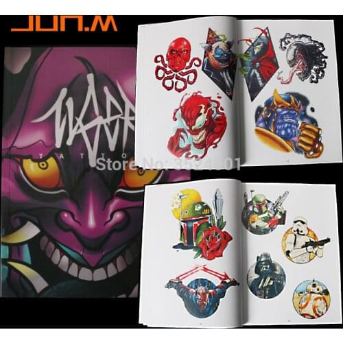 2018 Taiwan Stly Tattoo Manuscript European and American Japanese Traditional Cartoon Movies Small Fresh Patterns New Tattoos