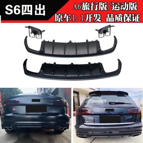 2021 Suitable For Travel 16-18 Audi A6 Four Out Sports A6l Refitting S6 Bla Rear Lip