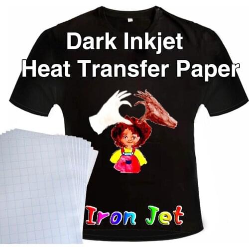 5Pcs A4 Inkjet Heat Transfer Papers Deep Color T-Shirt Printing Lettering Films