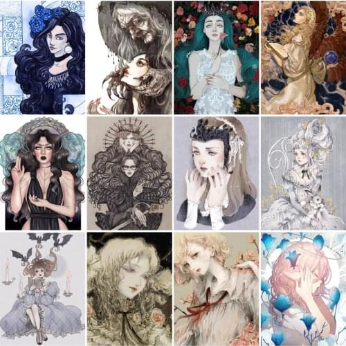 Diy Diamond Painting Custom Figure Painting Miko Princess Animation Round Diamond Full Diamond Cross Stitc Mosaic Home Decora