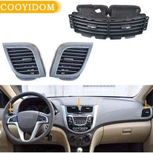 Car Interior Front Dash Center Console A/C Air Vent Outlet air conditioning Installation nozzle For Hyundai Verna Solaris valves