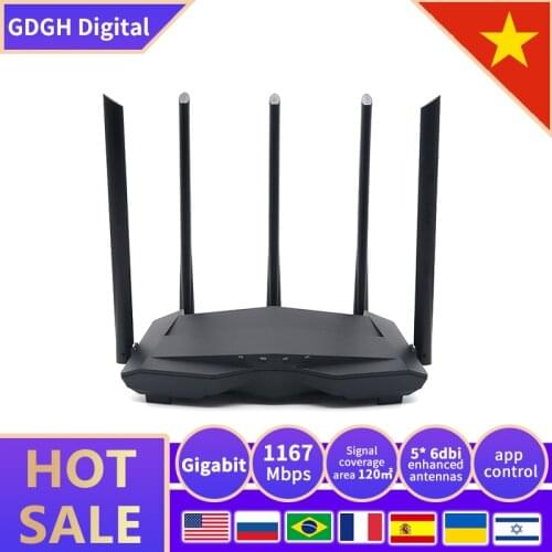 GLVISION GLC11 AC1200 Gigabyte Wireless Router 2.4G/5G Dual-Band Full-Home Coverage Wifi Router APP Manage