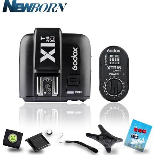 Godox XTR-16 Wireless 2.4G Power Control Flash Receivers + X1T-C TTL Wireless Transmitter for Canon Godox AD180 AD360 AD360II