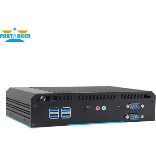 Fanless Industrial Mini PC Intel Core i3 5005U Windows 10 Pro Rugged ITX Case Mini Computer 2 LAN VGA HD DP RS232 RS485