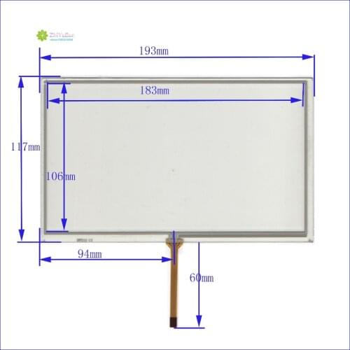 ZCR-1138R1 8inch 4 line For Car DVD touch screen panel this is compatible TouchSensor FreeShipping