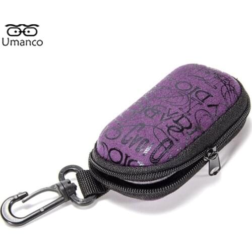 Small Reading Glasses Box for Women Men With Hook Smoothly Zipper EVA Patterned Glasses Case Carry-bag Sports Walking