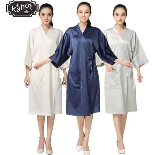 Professional Salon Stylist Cosmetology Hairdressing Robes Beauty SPA Customer Service Comfort Gown Home Dress Nightgow